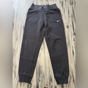 Nike Black Joggers with White Logo women’s medium